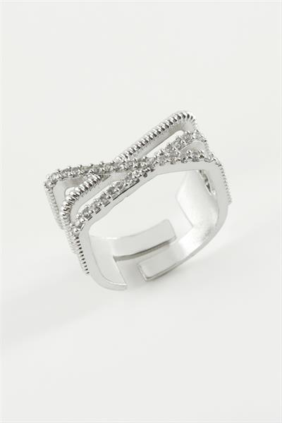 Üç Çizgili Zirkon Taşlı Yüzük