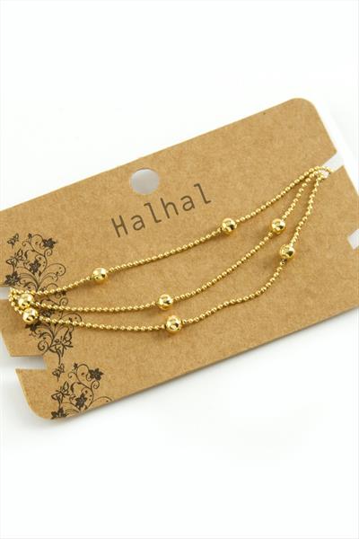 Üç Zincirli Lüks Çelik Halhal