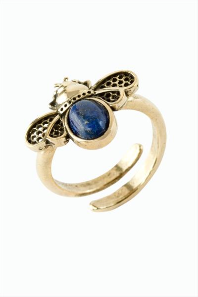 Uğur Böceği Doğaltaşlı Otantik Yüzük