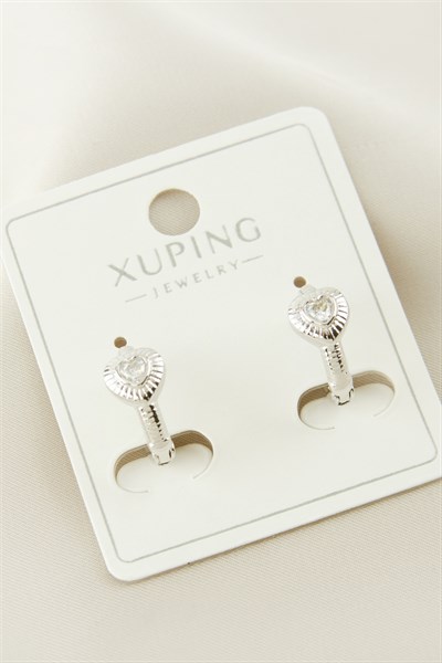 Xuping Kalp Lüks Çelik Küpe