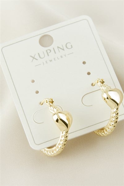 Xuping Kalp Lüks Çelik Küpe