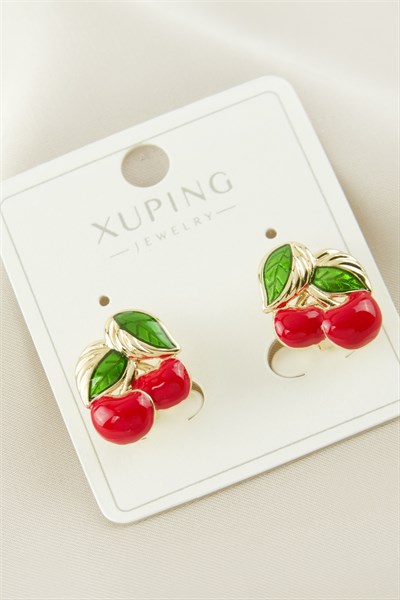 Xuping Kiraz Lüks Çelik Küpe