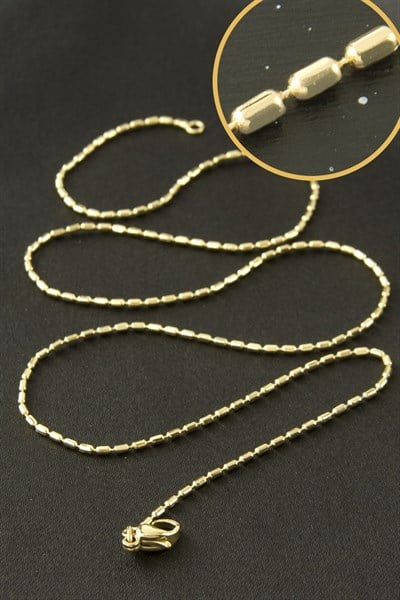 Xuping Silindir Zincir Çelik Kolye 45 cm