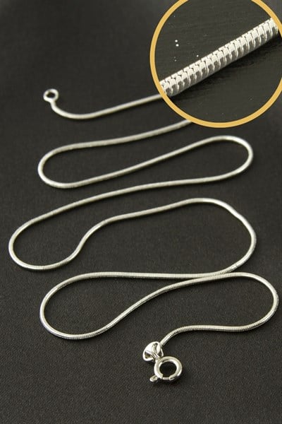 Xuping Silindir Zincir Çelik Kolye 45 cm