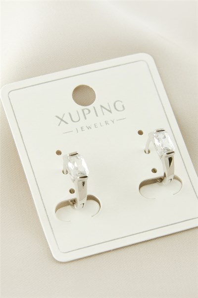 Xuping Tek Taşlı Lüks Çelik Küpe