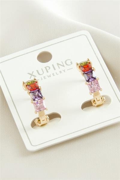 Xuping Zirkon Taşlı Lüks Çelik Küpe