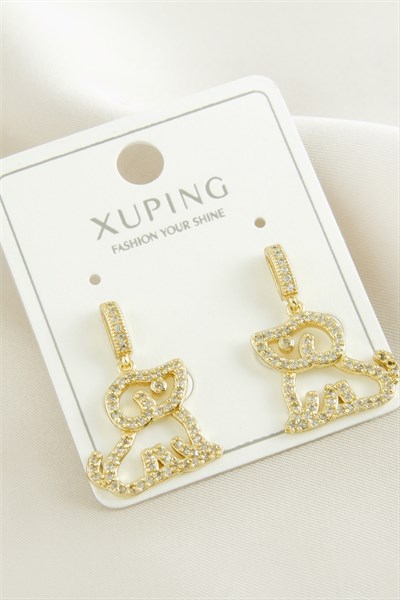 Xuping Zirkon Taşlı Lüks Çelik Küpe