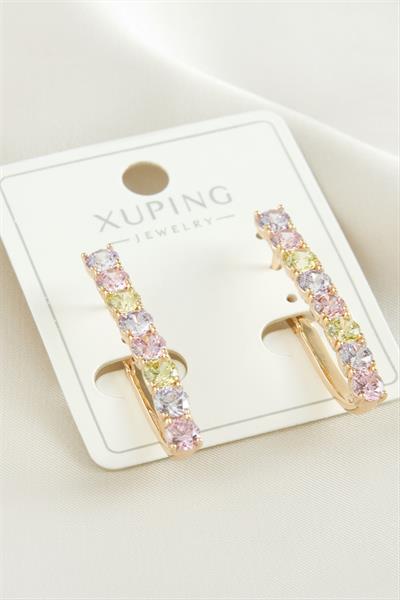 Xuping Zirkon Taşlı Lüks Çelik Küpe