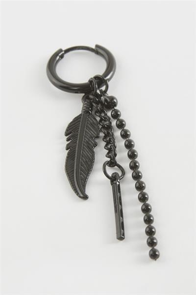 Yaprak Erkek Çelik Küpe