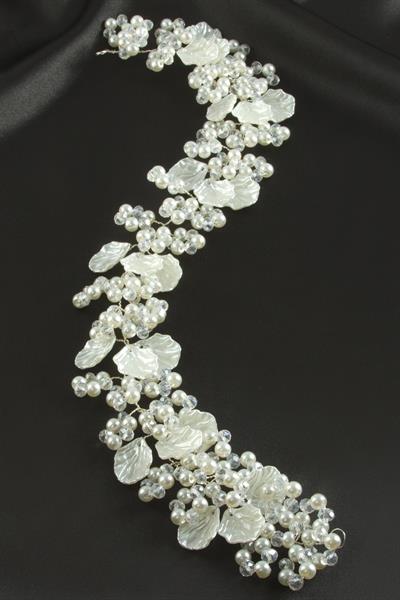 Yaprak İnci Kristal Saç Aksesuarı