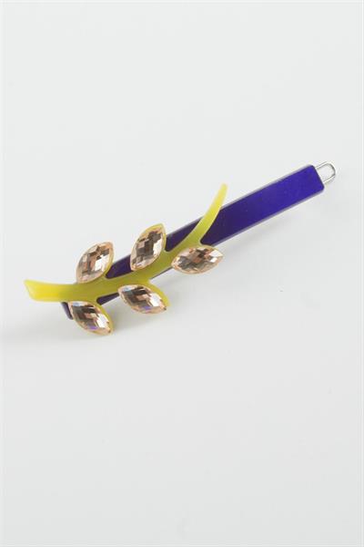 Yaprak Taşlı Klipsli Toka