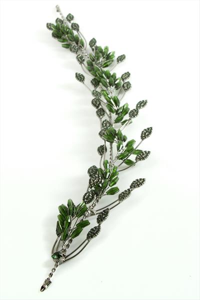 Yaprak Taşlı Saç Aksesuarı