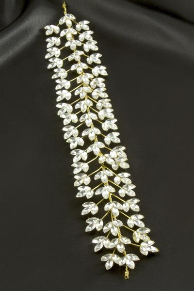 Yaprak Taşlı Saç Aksesuarı