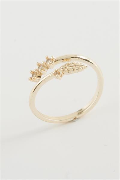 Yaprak Zirkon Taşlı Yüzük