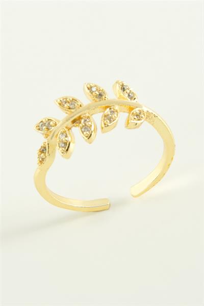 Yaprak Zirkon Taşlı Yüzük