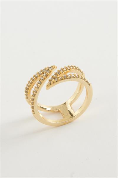 Yaprak Zirkon Taşlı Yüzük