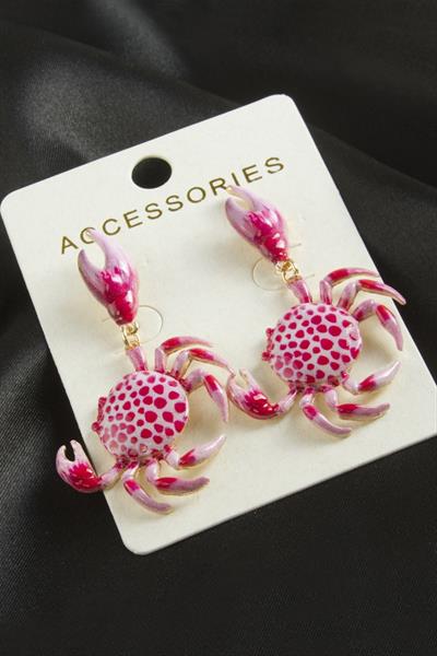 Yengeç Mineli Küpe