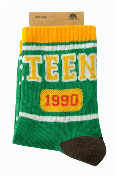 Yeşil Renkli Kolej Çorap 8*28