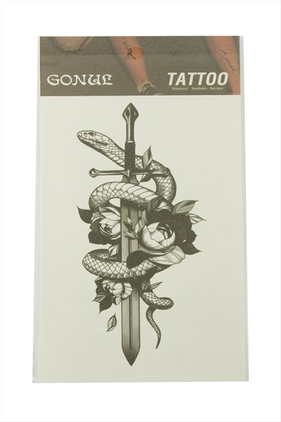 Yılan Kılıç Tattoo Dövme Sticker