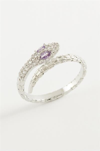 Yılan Zirkon Taşlı Yüzük