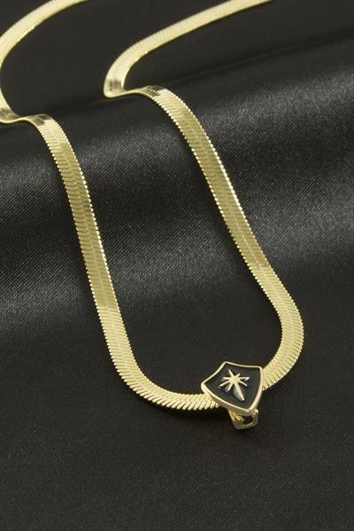 Yıldız İtalyan Zincirli Lüks Çelik Kolye