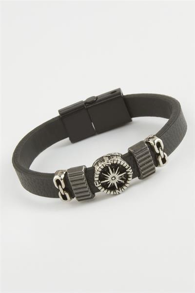 Yıldız Kaliteli Mıknatıslı Suni Deri Bileklik