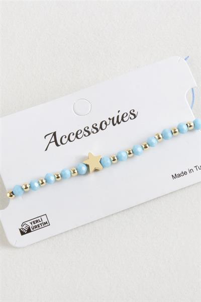 Yıldız Kristal Makrome İp Bileklik