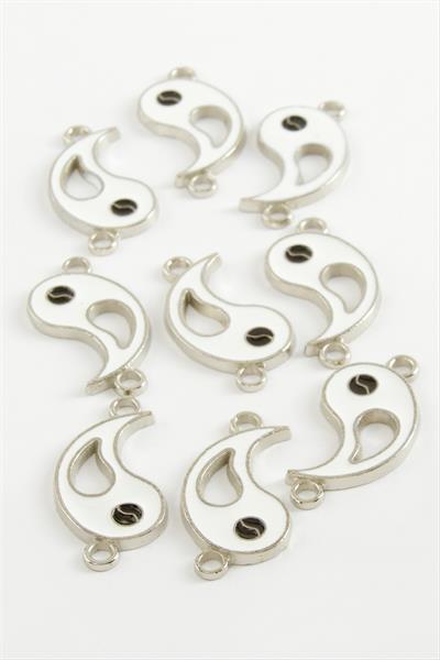 Yin Yang Çift Kulp Mineli Bileklik ve Kolye Ucu Aparatı 1 Adet