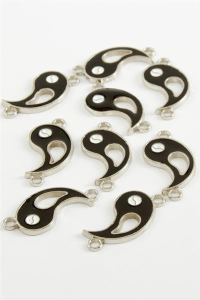 Yin Yang Çift Kulp Mineli Bileklik ve Kolye Ucu Aparatı 1 Adet