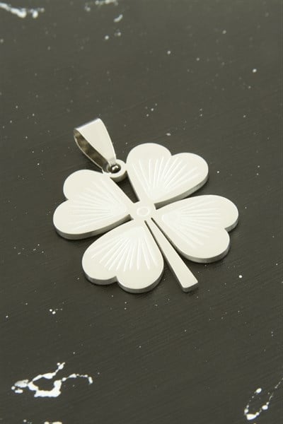 Yonca Çelik Kolye Ucu 2,5 cm