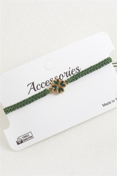 Yonca Makrome Örgülü Bileklik