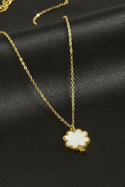 Yonca Sedef Lüks Çelik Kolye