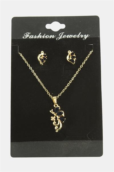 Yusufçuk Zirkon Taşlı Set Kolye