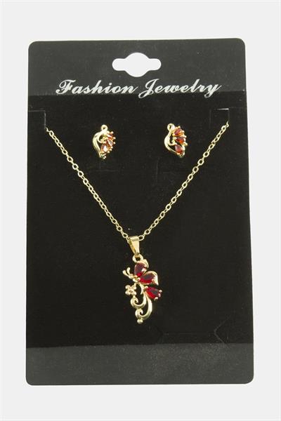 Yusufçuk Zirkon Taşlı Set Kolye