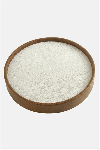 Yuvarlak Ahşap Deri Yüzüklük 20 cm