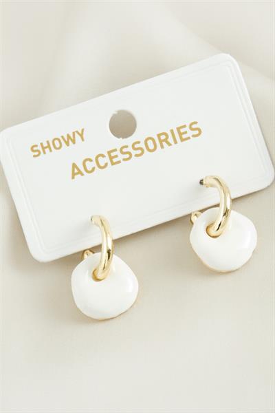 Yuvarlak Trend Mineli Küpe