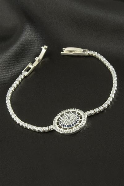 Yuvarlak Zirkon Taşlı Çocuk Bileklik 16 cm