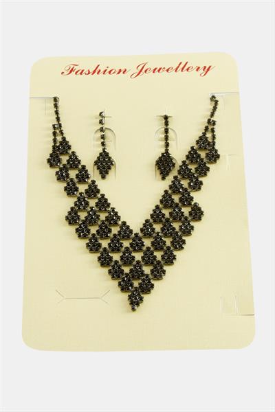 Zikzak Lüks Suyolu Set Kolye