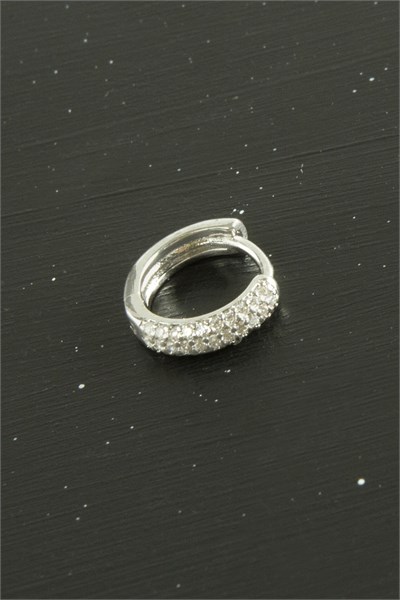 Zirkon Taşlı Lüks Çelik Kulak Burun Piercing 1 Adet