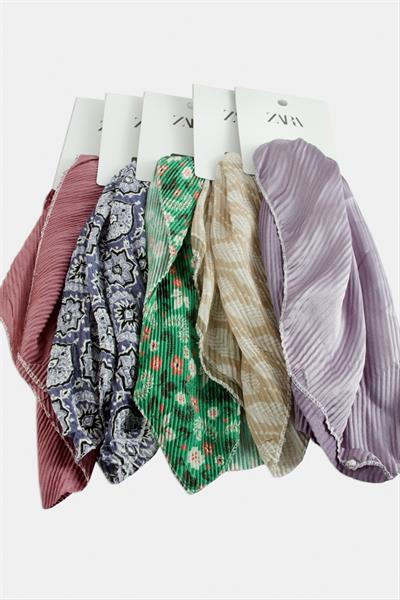 Zr Karışık Pliseli Fular 50 cm