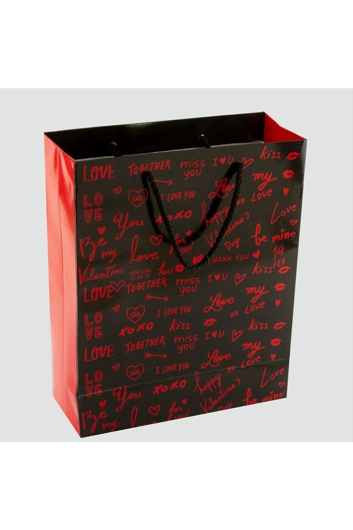 20*25 Love Yazılı İpli Karton Çanta (1 Adet)