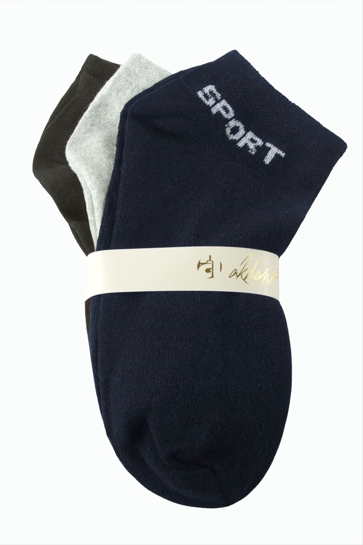 3 Çift Renkli Snekars Çorap