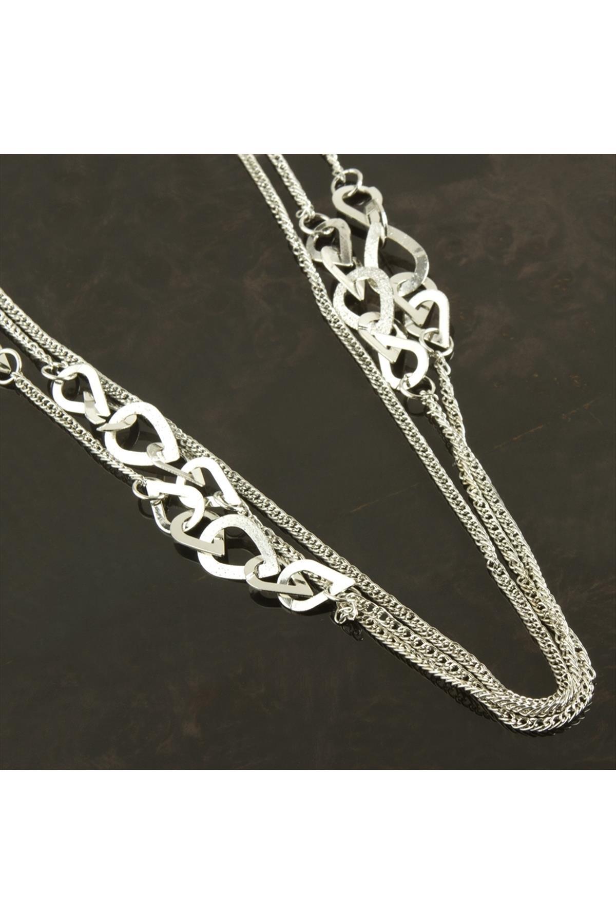 3 Sıra Oval Zincirli Kolye