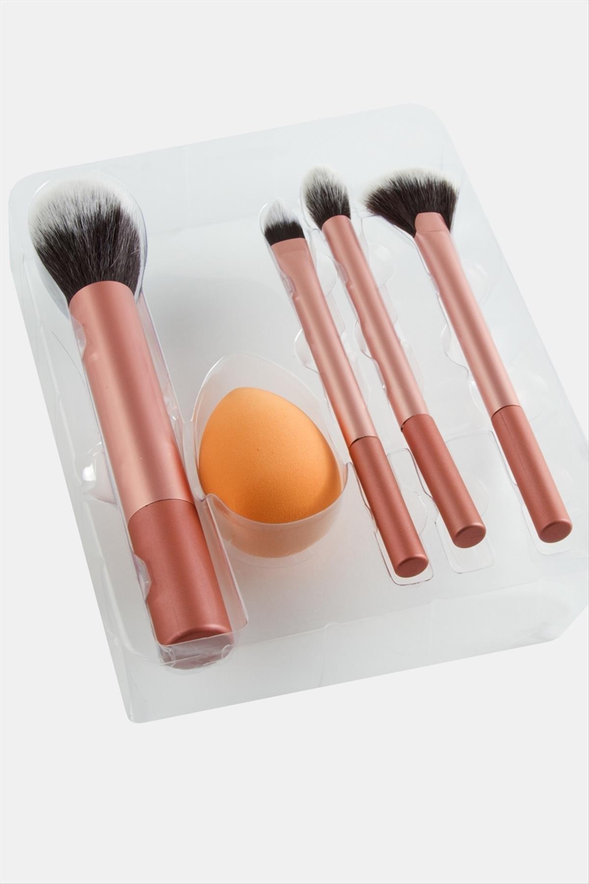 5 Parça Makyaj Fırça ve Sünger Seti