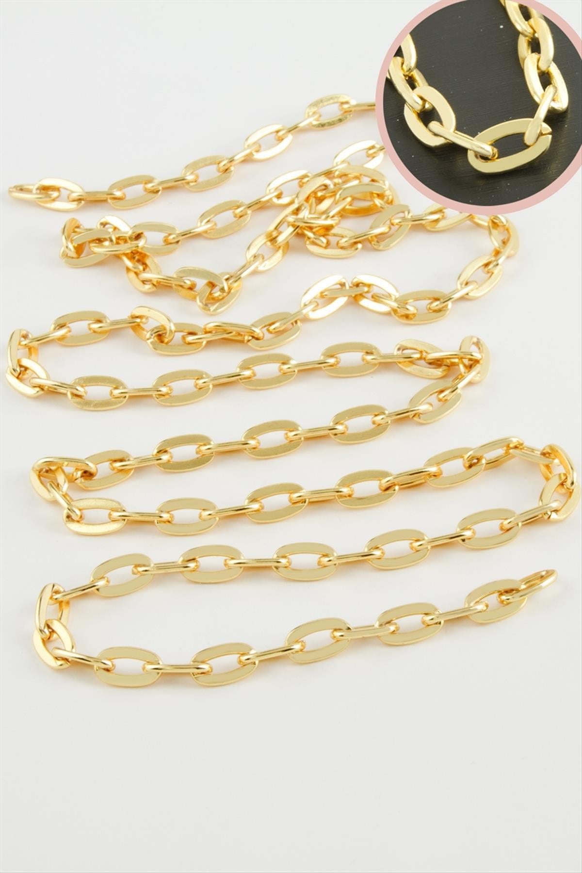 6 mm Oval Zincir 1 metre