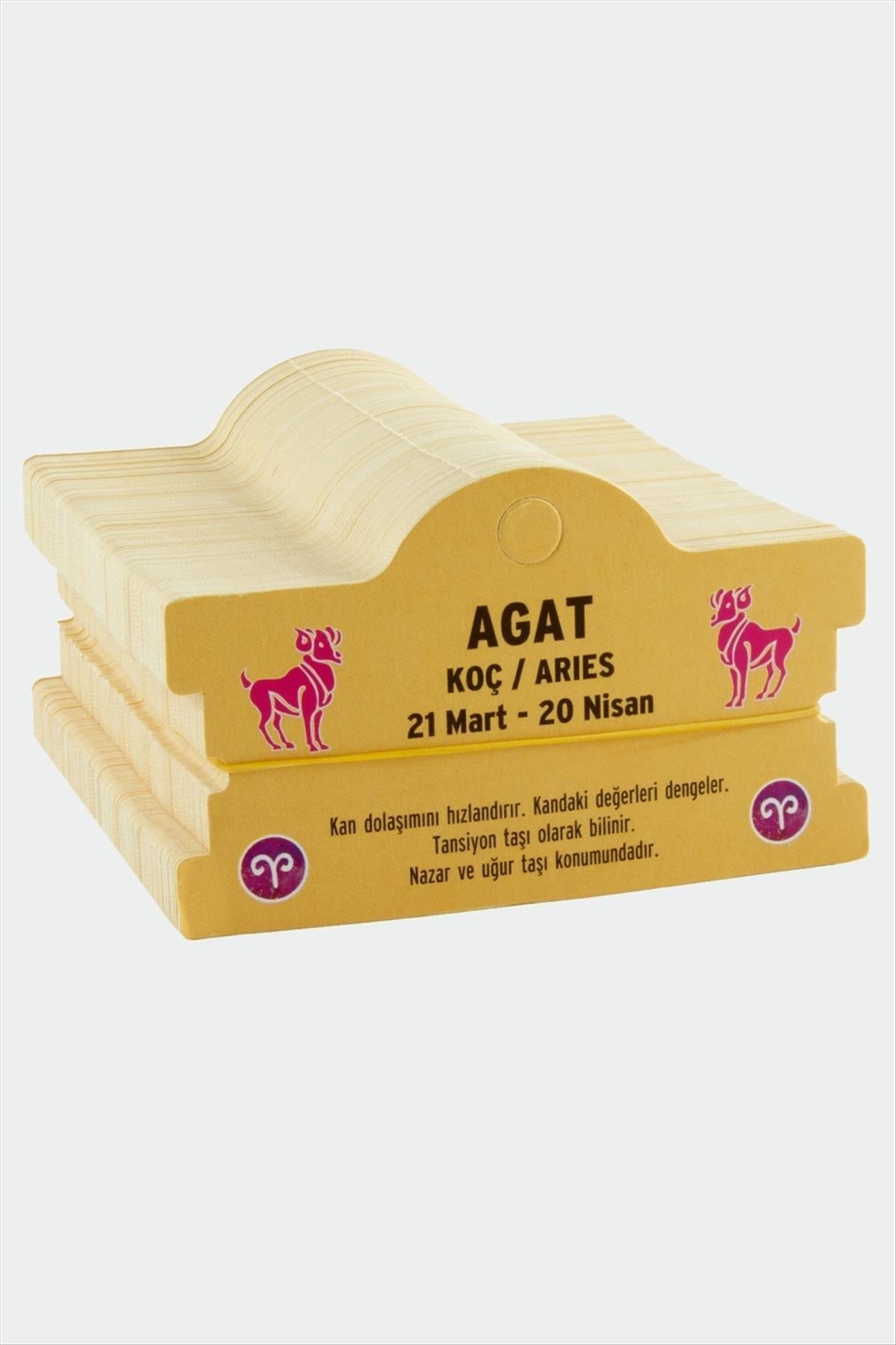 Agat & Koç Burç Bileklik Kartı