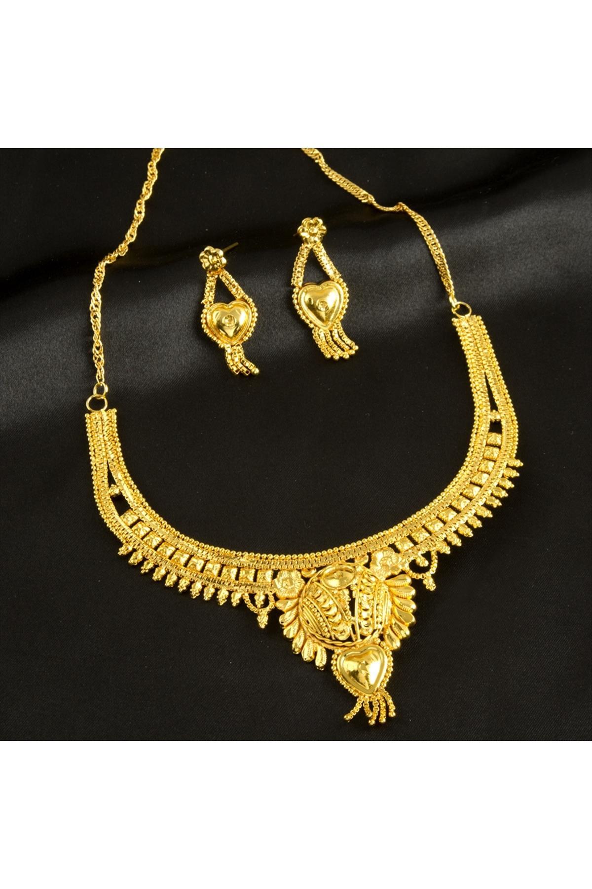 Altın Kaplama Set Kolye