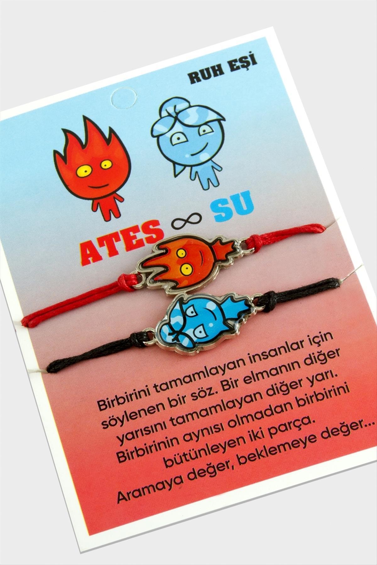 Ateş ve Su 2'li İp Bileklik