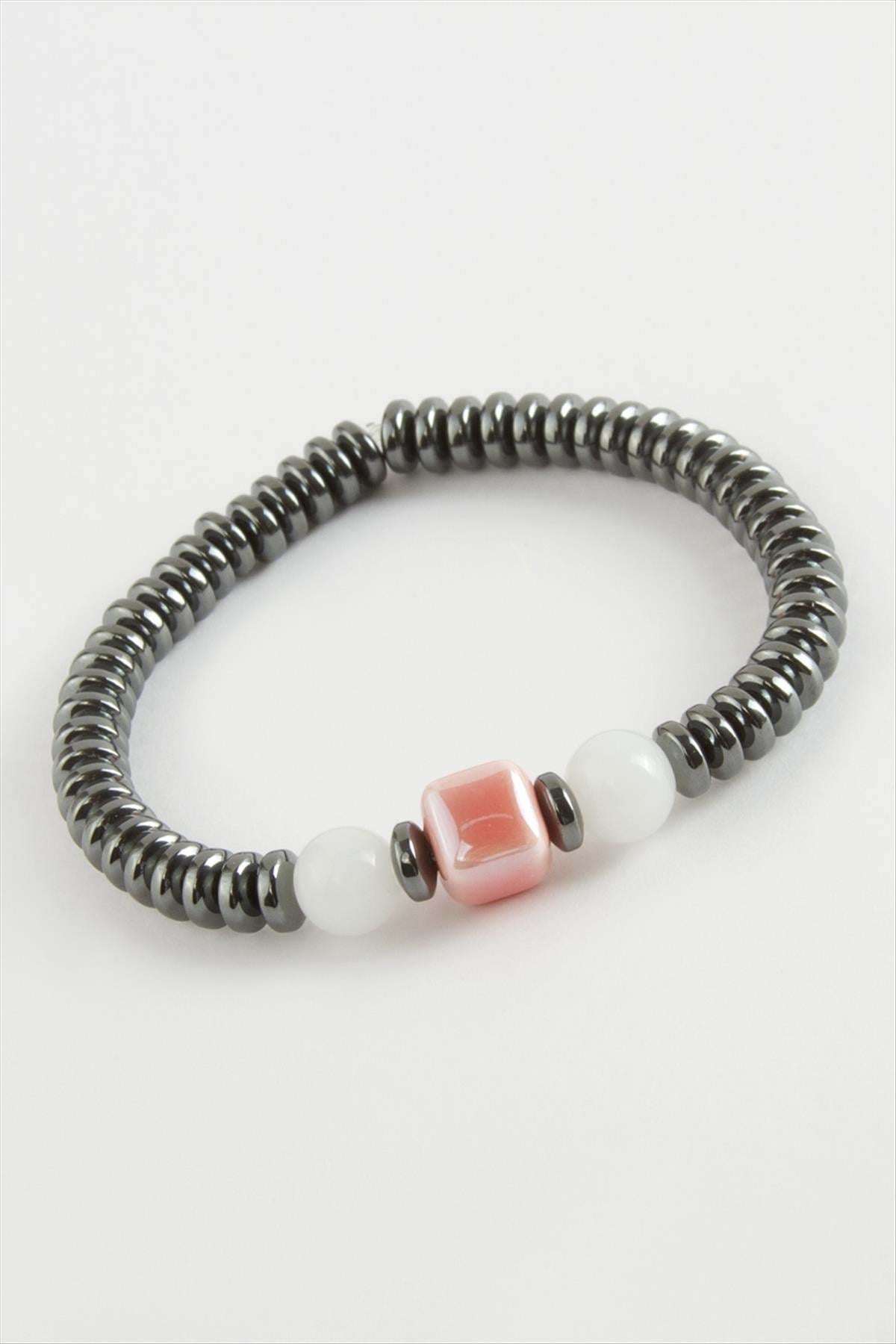 Cam & Hematit Doğaltaş Bileklik