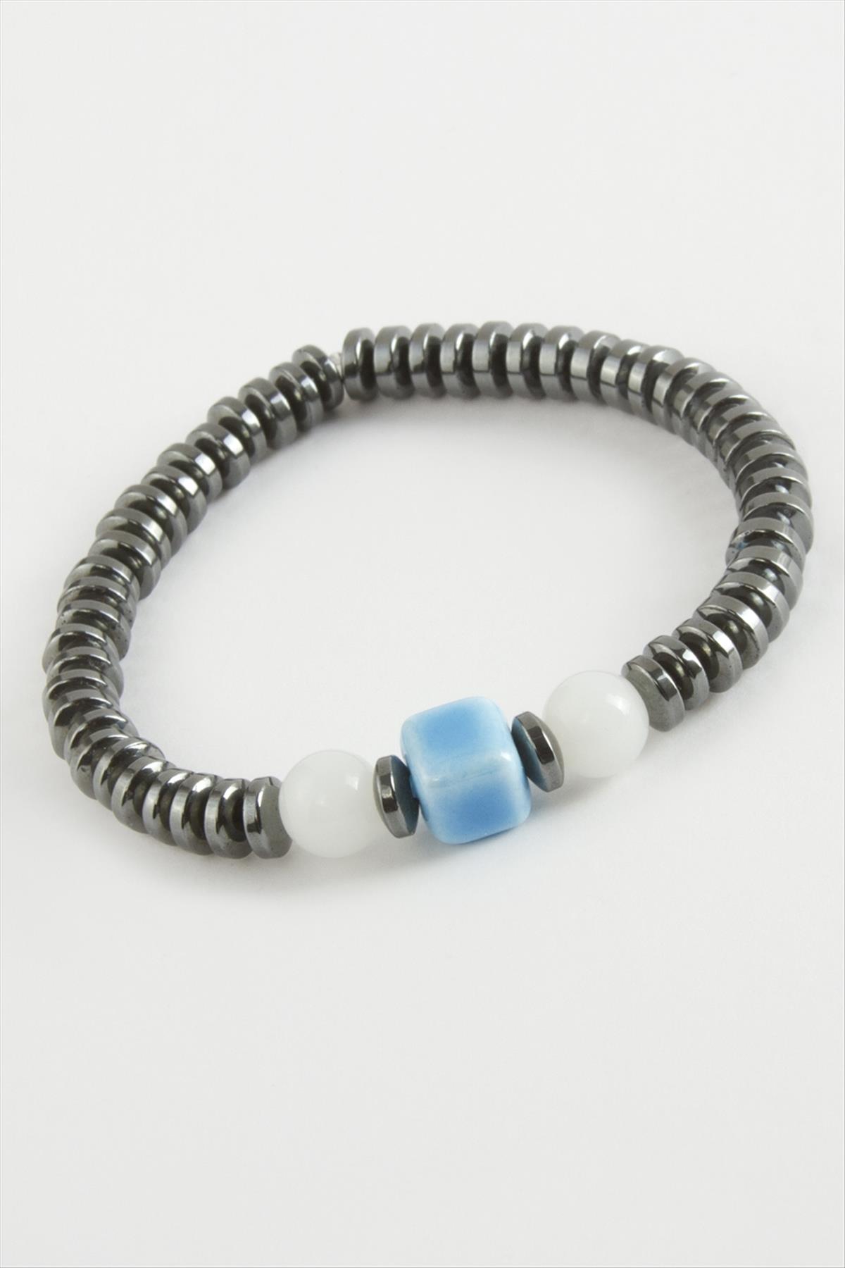 Cam & Hematit Doğaltaş Bileklik